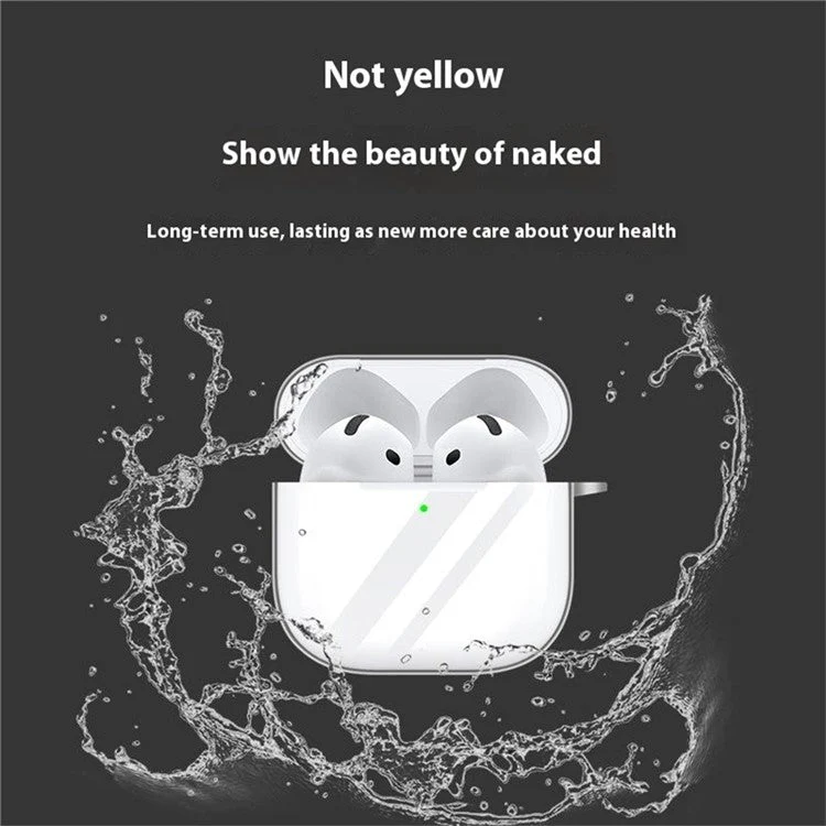 For AirPods 4 Case Bluetooth Earphone Silicone Case Clear Earbud Protective Cover with Lanyard - Image 5