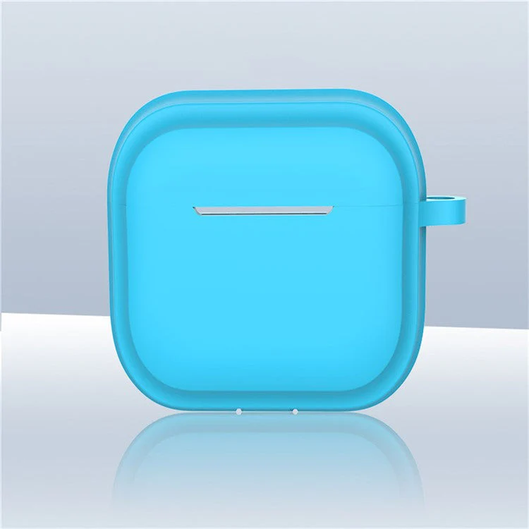 For AirPods 4 Case Bluetooth Earphone Silicone Case Protective Cover with Bamboo Shape Lanyard - Sky Blue - Image 2