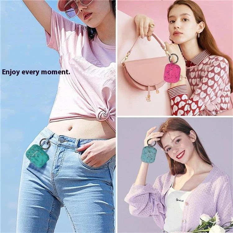 For AirPods 4 Case Bluetooth Earphone TPU Case Luminous Earbud Protective Cover with Buckle - Red - Image 2