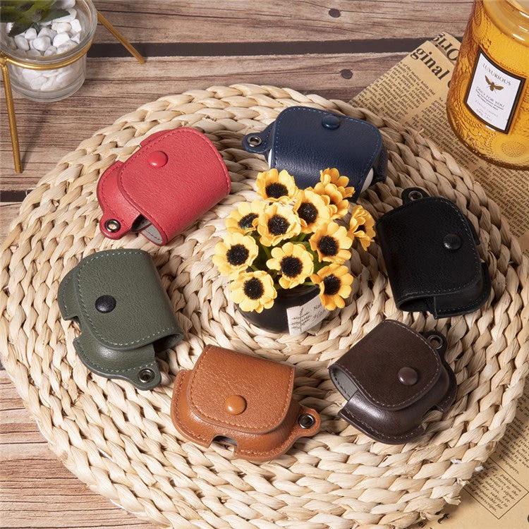 For AirPods 4 Charging Case Cover Backpack Style Leather+PC Earbuds Protective Case - Black - Image 8