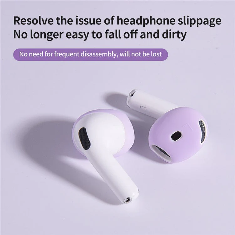 For AirPods 4 Earbuds Anti-slip Silicone Cover Bluetooth Earphones Earmuffs Ear Tips - Transparent - Image 5