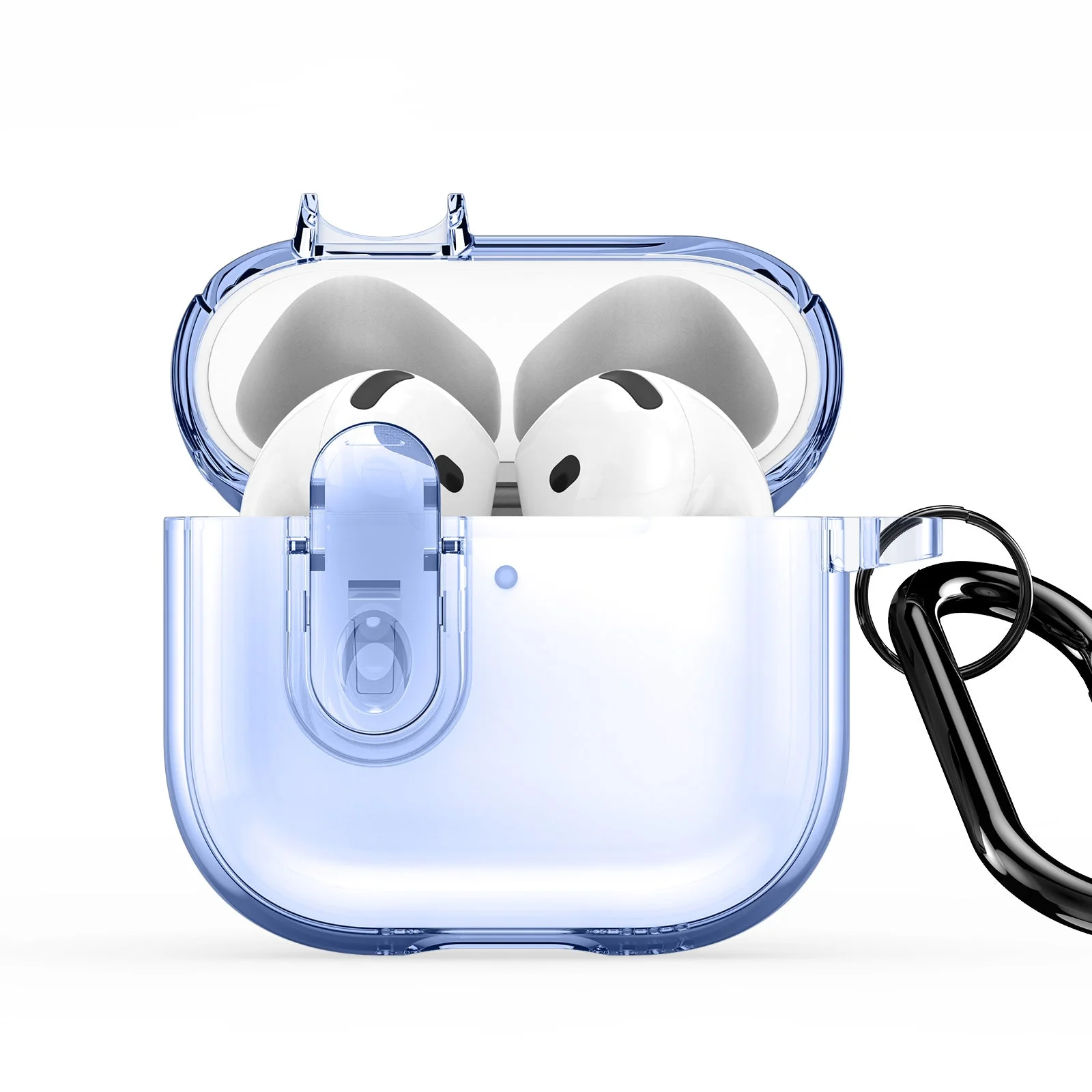 For AirPods 4 Earphone Case DUX DUCIS PECL Series PC+TPU Bluetooth Earphone Cover with Hook - Blue - Image 2