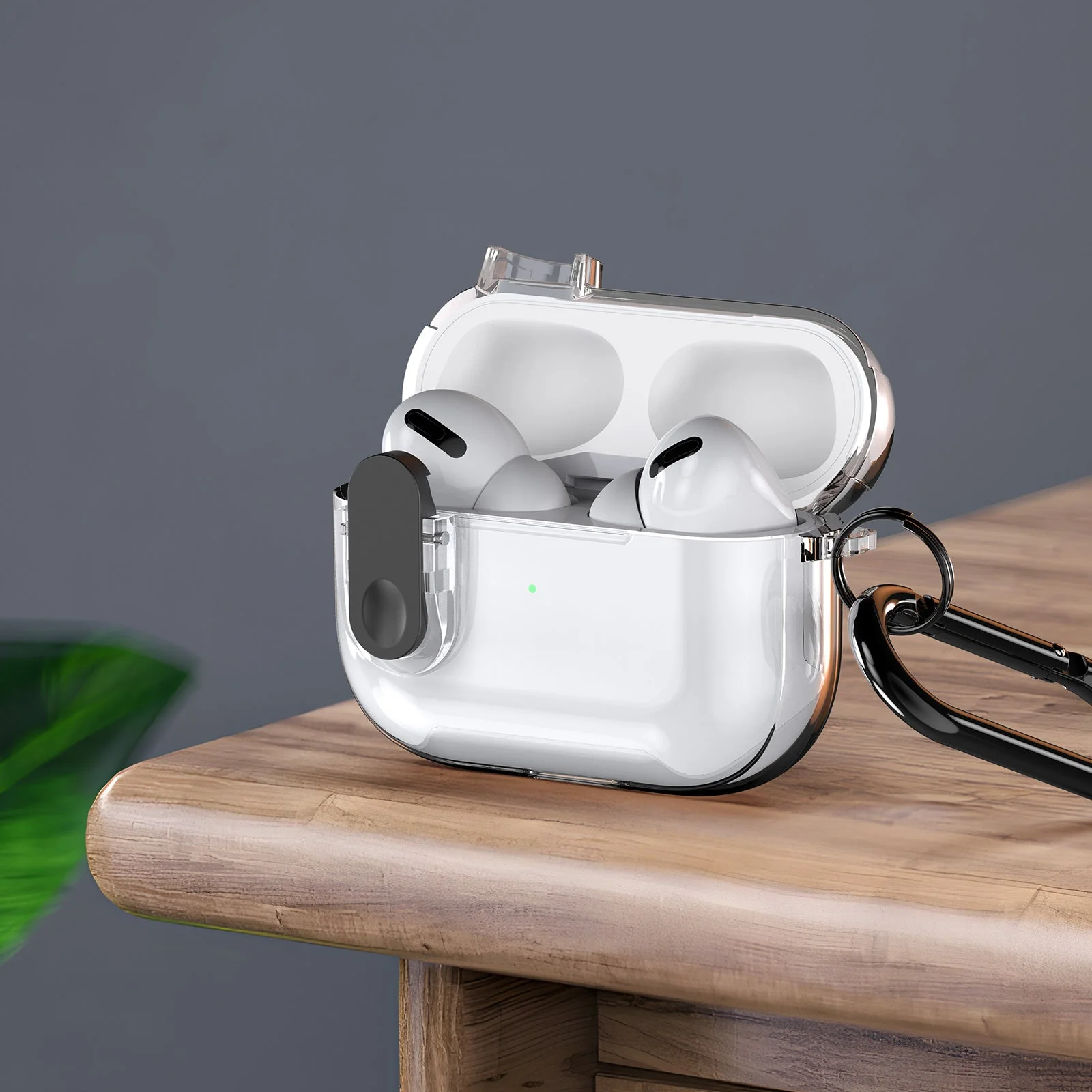 For AirPods 4 Earphone Case DUX DUCIS PECL Series PC+TPU Bluetooth Earphone Cover with Hook - Blue - Image 8