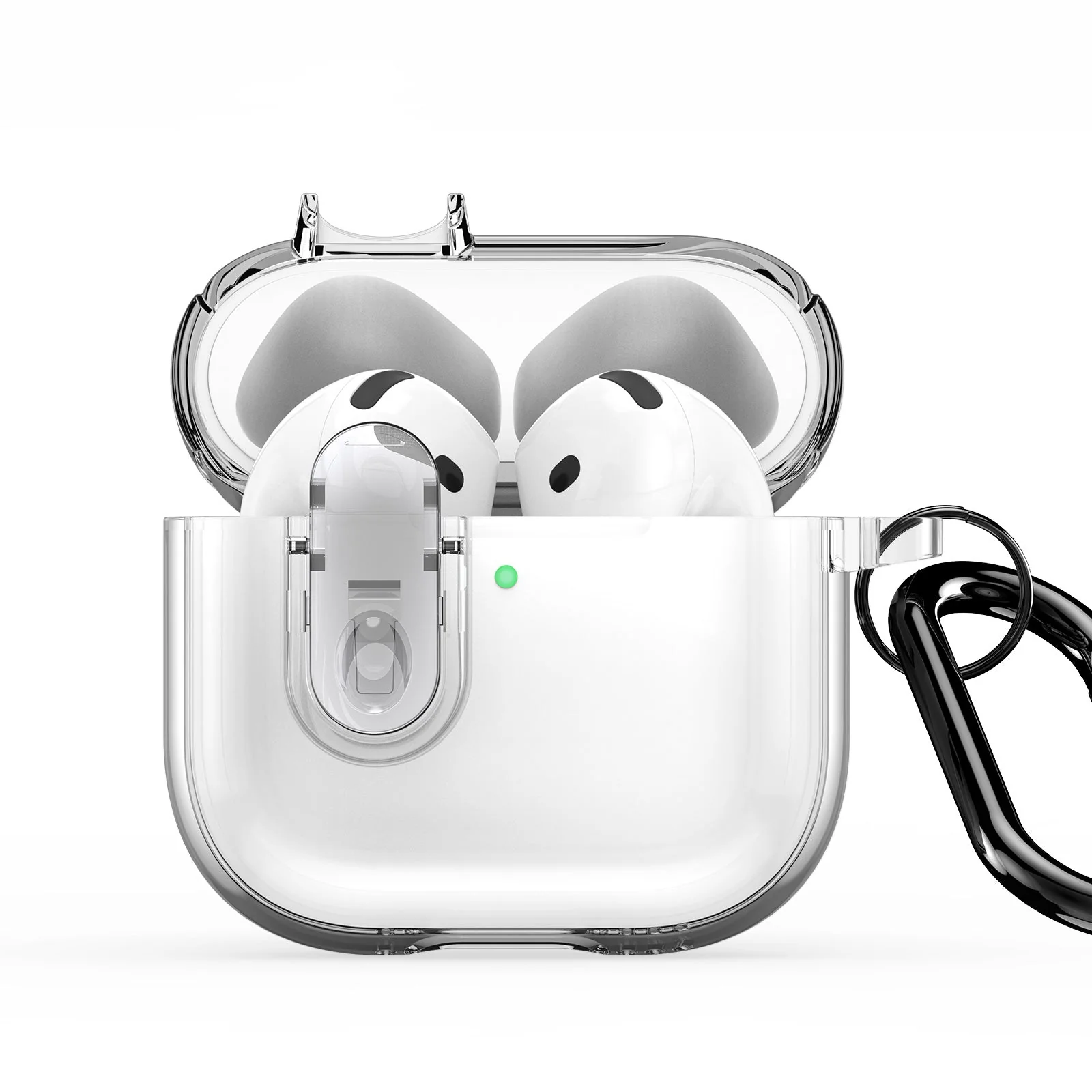 For AirPods 4 Earphone Case DUX DUCIS PECL Series PC+TPU Bluetooth Earphone Cover with Hook - Clear - Image 2