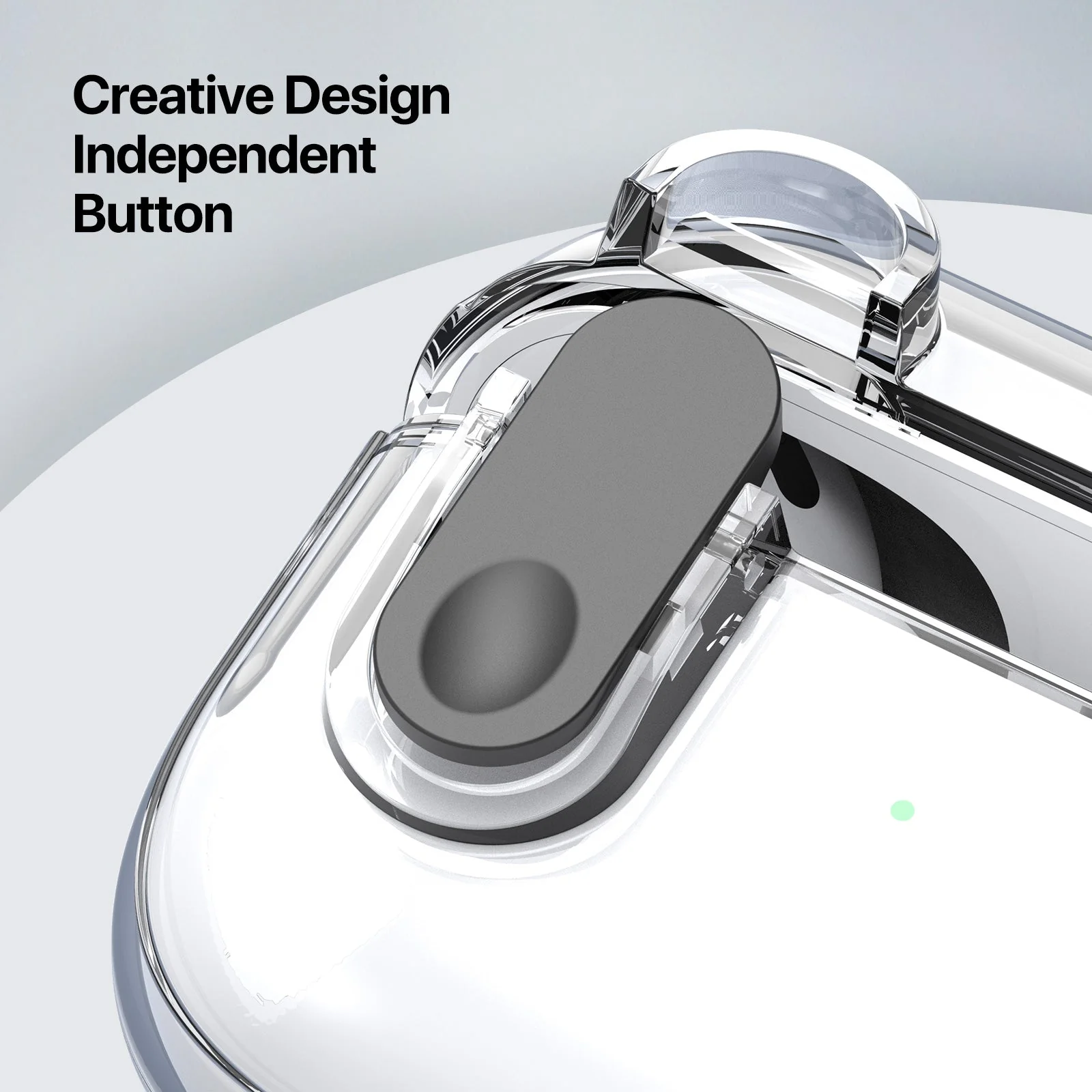 For AirPods 4 Earphone Case DUX DUCIS PECL Series PC+TPU Bluetooth Earphone Cover with Hook - Clear - Image 3