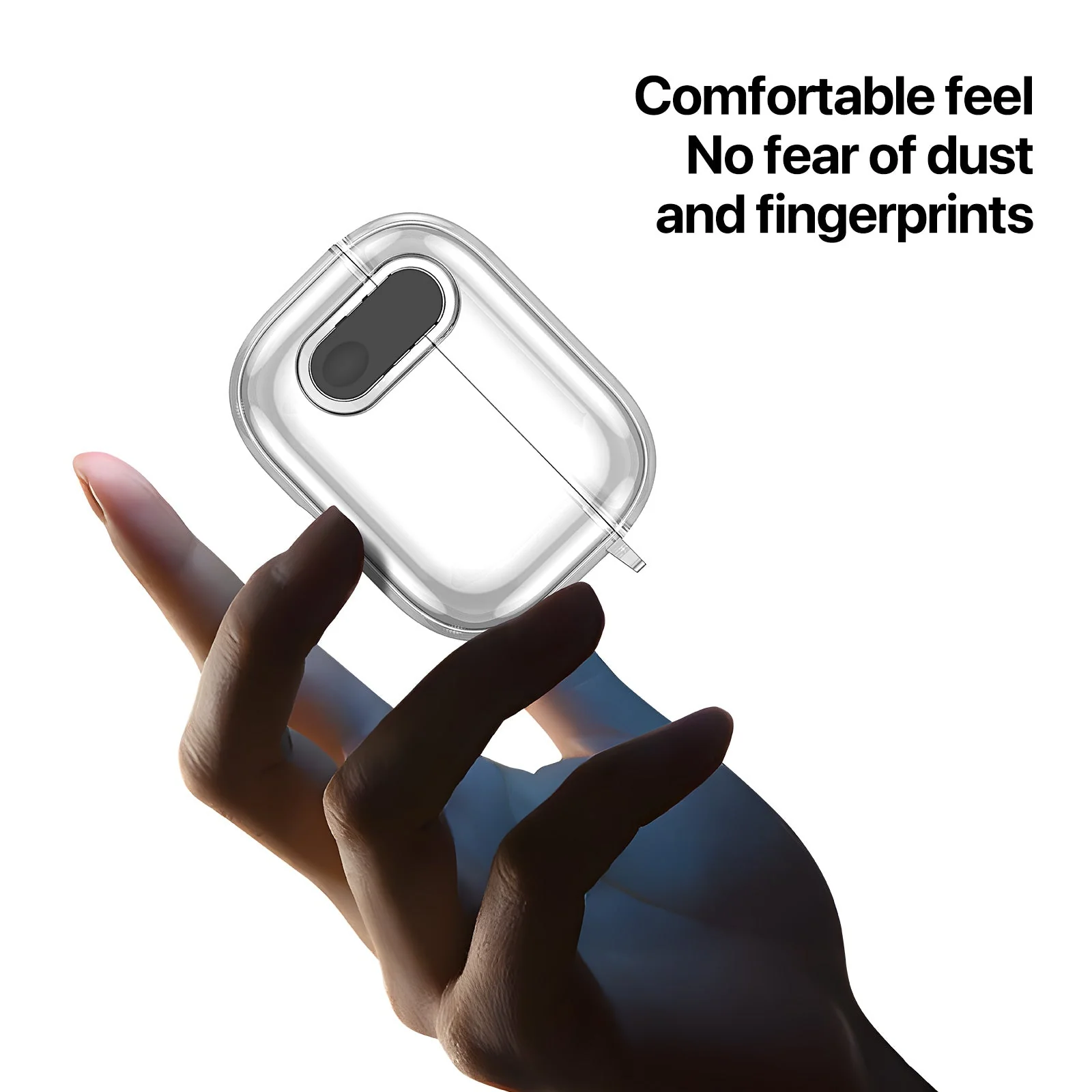 For AirPods 4 Earphone Case DUX DUCIS PECL Series PC+TPU Bluetooth Earphone Cover with Hook - Grey - Image 4