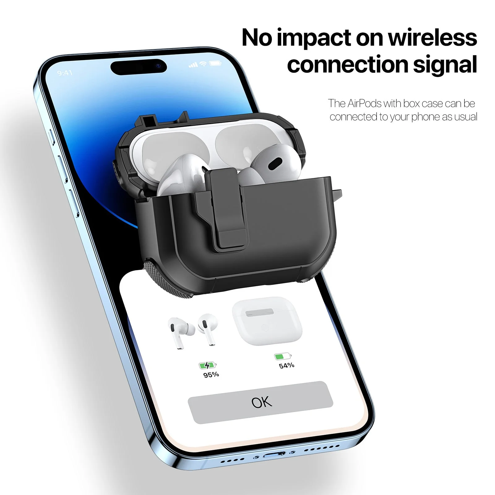 For AirPods 4 Earphone Case DUX DUCIS PECP Series PC+TPU Bluetooth Earphone Cover with Hook - White - Image 6