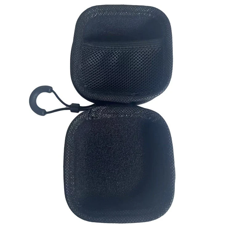 For AirPods 4 Portable Silicone Case with Carabiner Headphone Storage Bag Set - Purple - Image 3