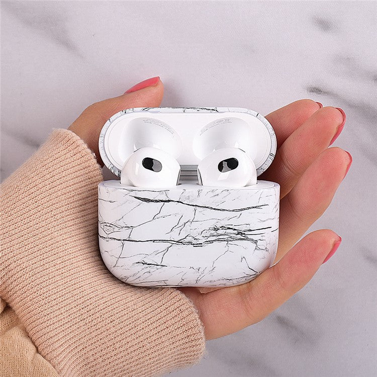For AirPods 4 Protective Case Marble Pattern Anti-Drop Hard PC Earphone Charging Box Cover - S06 - Image 4