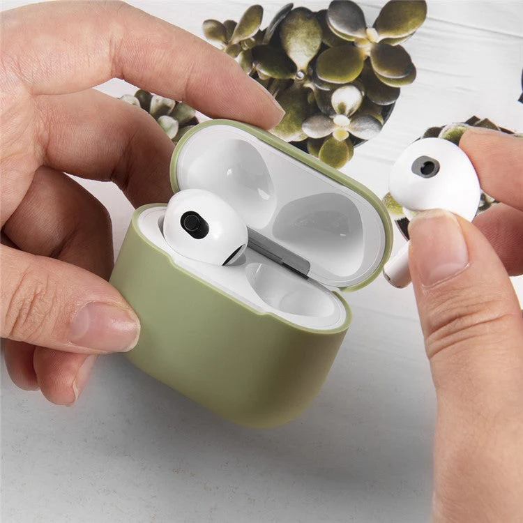 For AirPods 4 Silicone Case Bluetooth Earphone Anti-scratch Protective Cover - Transparent White - Image 4