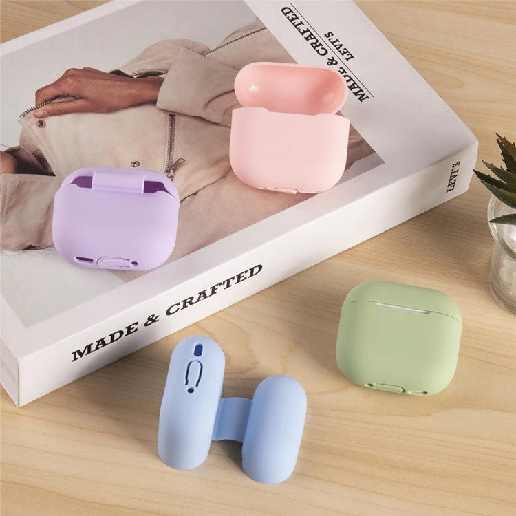 For AirPods 4 Silicone Case Bluetooth Earphone Anti-scratch Protective Cover - Transparent White - Image 5