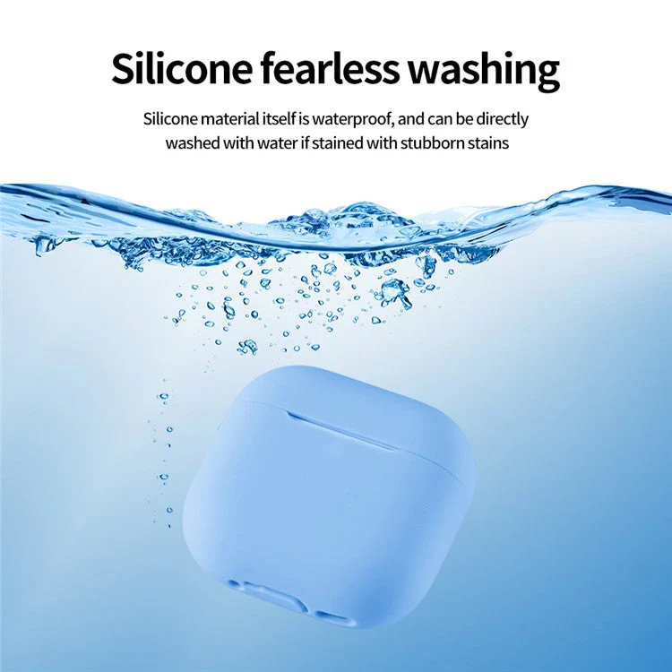For AirPods 4 Silicone Case Bluetooth Earphone Anti-scratch Protective Cover - White - Image 7
