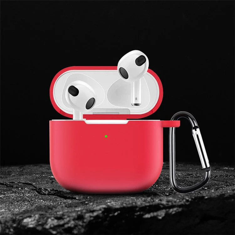 For AirPods 4 Silicone Case Integrated Bluetooth Earbuds Protective Cover with Hook - Orange - Image 6