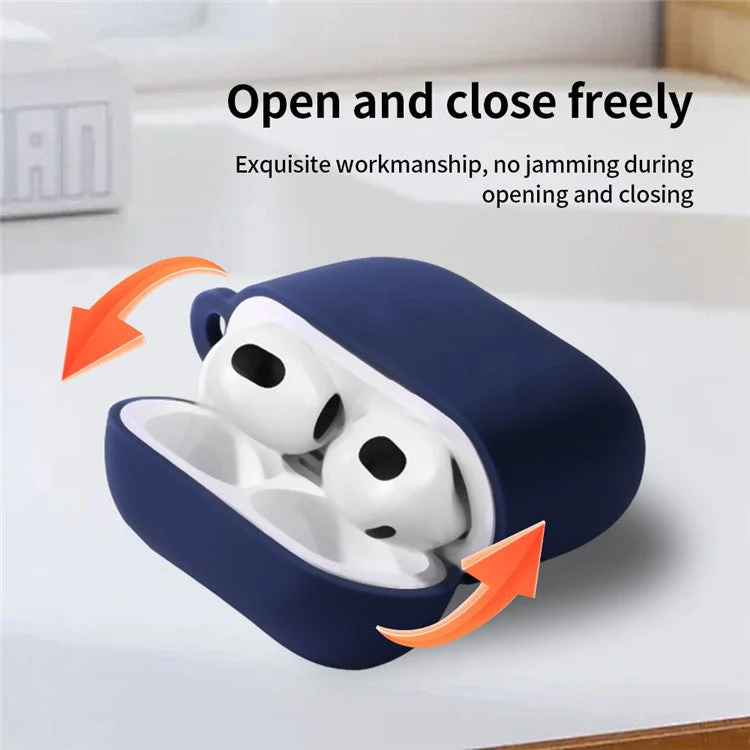 For AirPods 4 Silicone Case Integrated Bluetooth Earbuds Protective Cover with Hook - Pink - Image 5