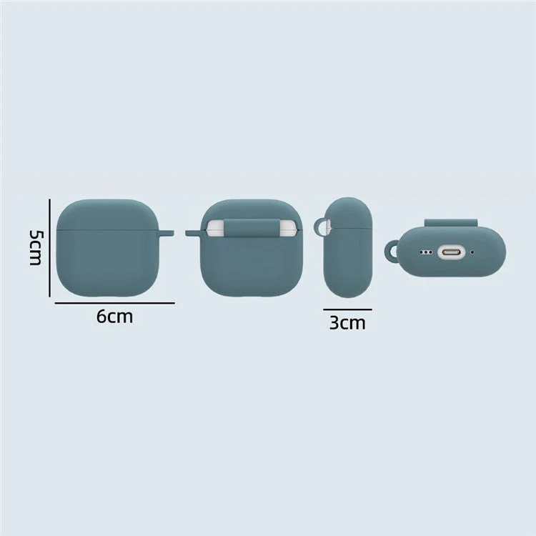For AirPods 4 Silicone Case Soft Wireless Earbud Organizer Cover - Black - Image 2