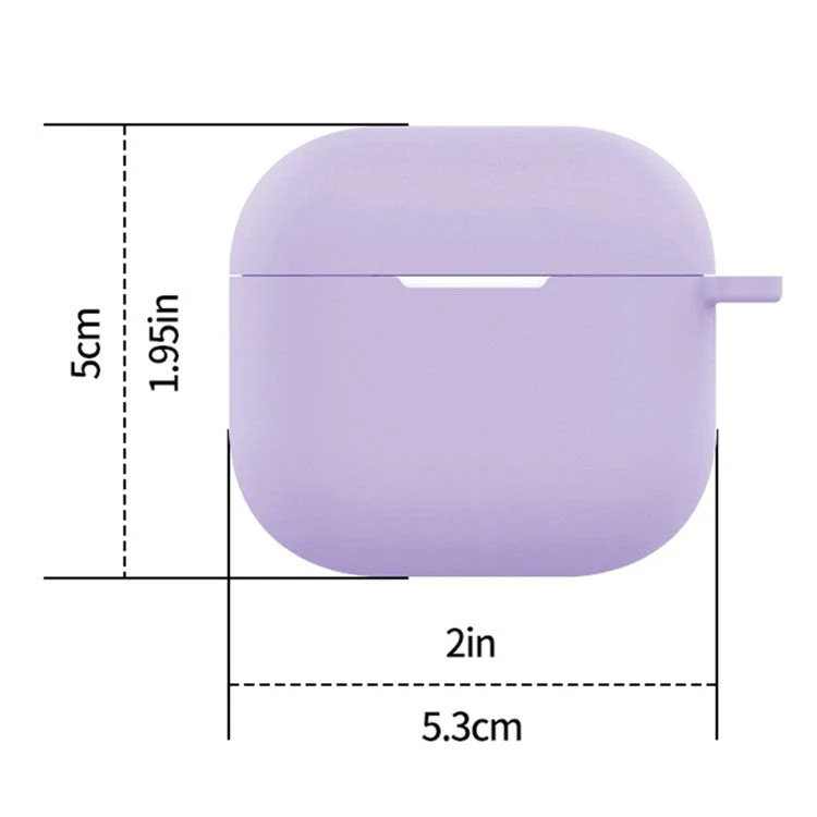 For AirPods 4 Silicone Case Soft Wireless Earbud Organizer Cover Thickness 2.5mm with Carabiner - Dark Blue - Image 8