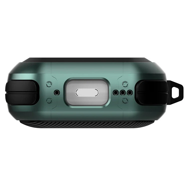 For AirPods 4 with ANC Protective Case TPU+PC Anti-Drop Earphone Cover with Carabiner - Silver - Image 8