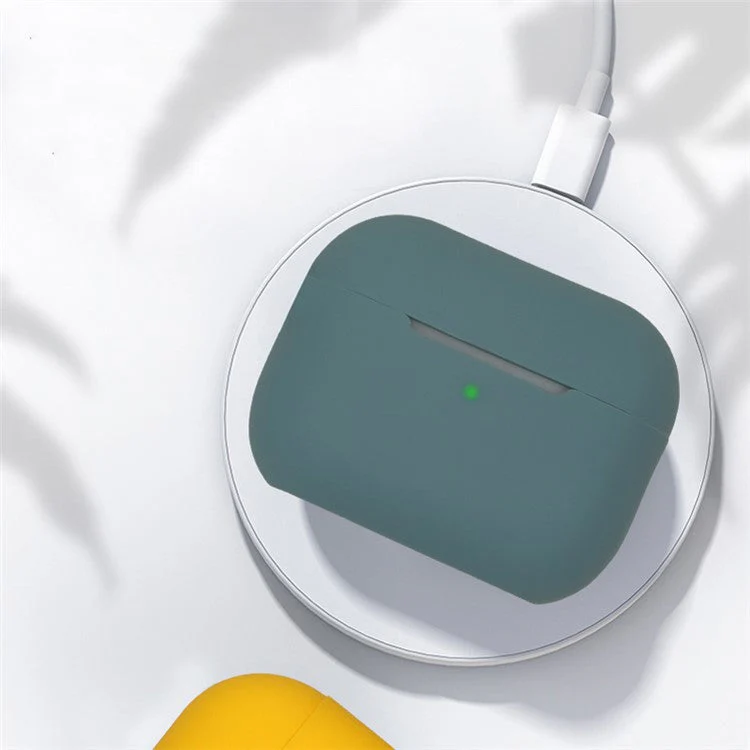 For AirPods Pro 2 Bluetooth Earphone Flexible Silicone Protective Case Anti-drop Anti-scratch Cover - Blackish Green - Image 4