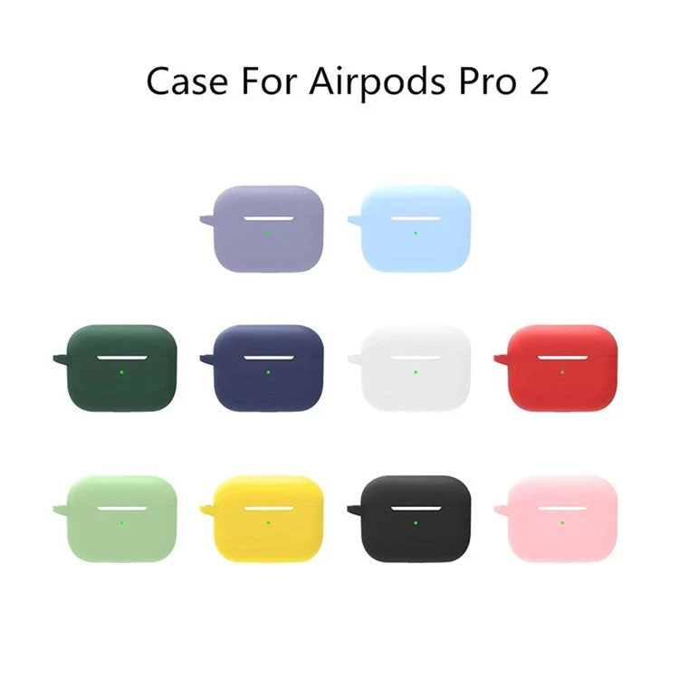 For AirPods Pro 2 Bluetooth Earphone Soft Silicone Protective Case Drop-proof Cover with Anti-lost Buckle - Red - Image 4