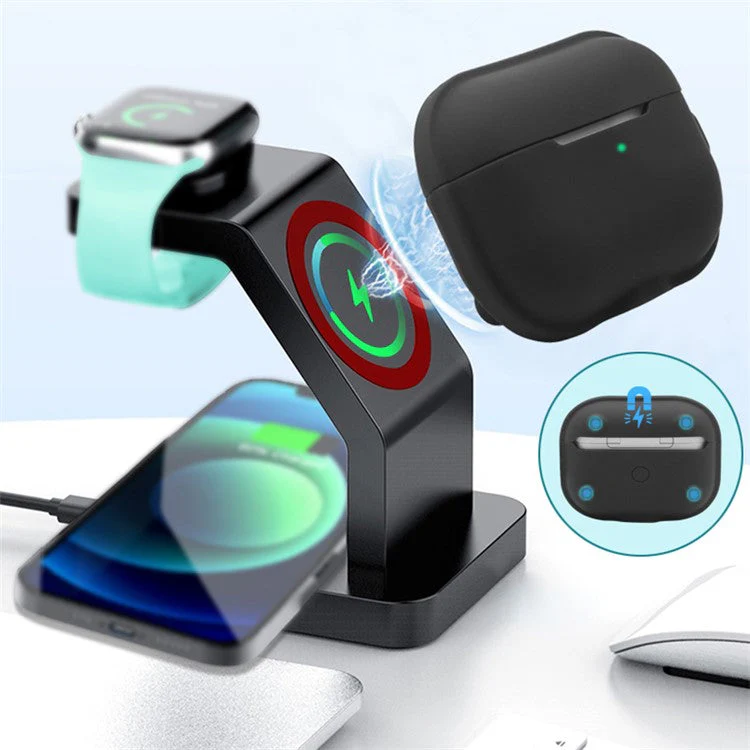 For AirPods Pro 2 Charging Case Cover Anti-Fall Silicone Case Bluetooth Headset Protector - Grey - Image 3