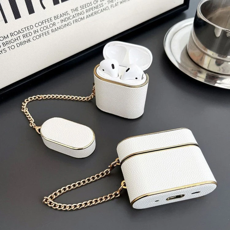 For AirPods Pro 2 Charging Case Cover Cylinder Shape Leather+PC Headset Protector with Strap - Matcha Green - Image 6