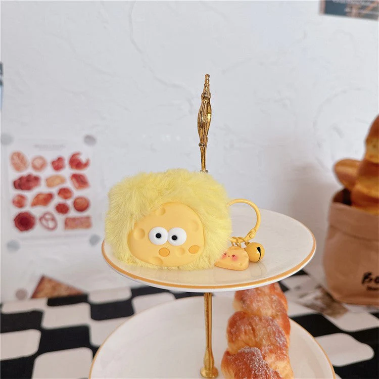 For AirPods Pro 2 Cute Cheese Autumn Winter Plush Cover Bluetooth Earphone Protective Case - Image 5