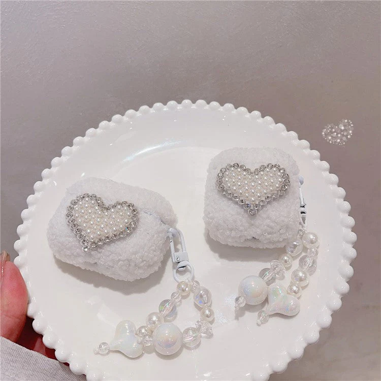 For AirPods Pro 2 Earbuds Case Soft TPU Fluffy Warm Shockproof Protector with Pendant - Image 5