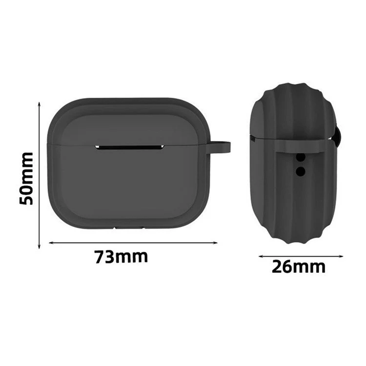 For AirPods Pro 2 Earphone Case Shock Resistant Soft Silicone Cover with Anti-Lost Carabiner - Yellow - Image 5