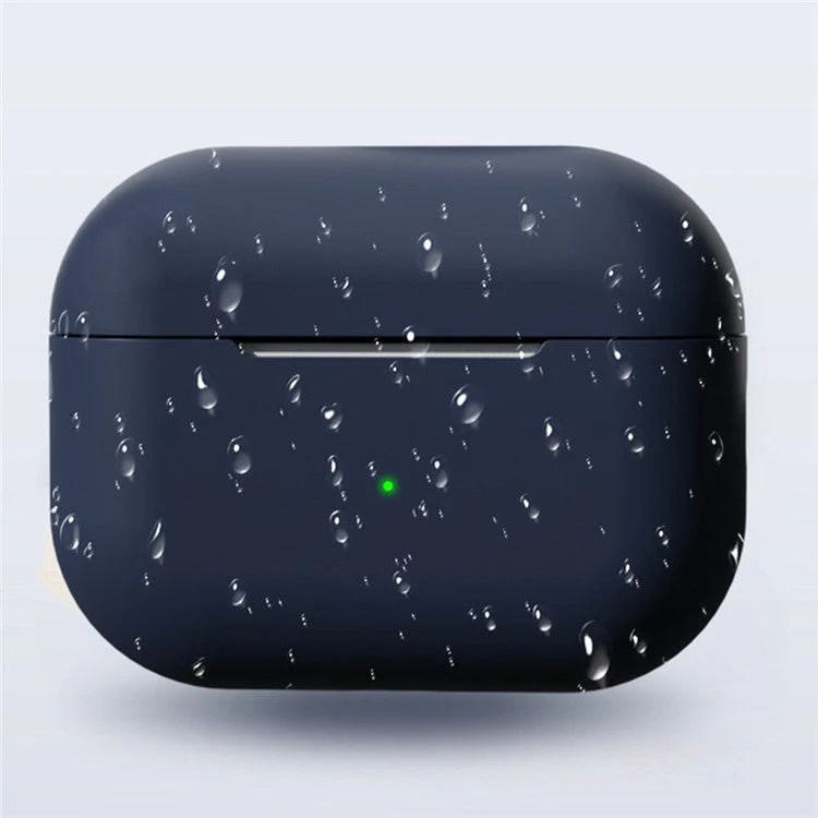 For AirPods Pro 2 Earphones Case Full Protective Silicone Shockproof Cover with Strap / Ear-Tip - Midnight Blue - Image 2