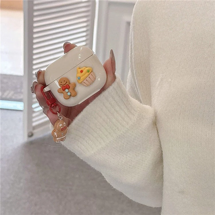 For AirPods Pro 2 / Pro Case Cake Cookie TPU Protective Earphone Cover with Pendant - Image 3