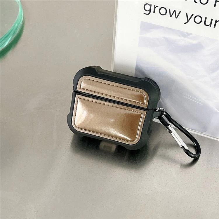 For AirPods Pro 2 / Pro Down Jacket Design TPU Cover Wireless Earphone Protective Case with Anti-lost Buckle - Black - Image 6