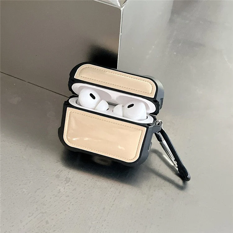 For AirPods Pro 2 / Pro Down Jacket Design TPU Cover Wireless Earphone Protective Case with Anti-lost Buckle - White - Image 4