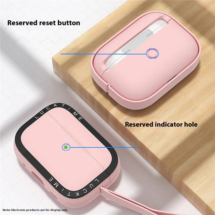 For AirPods Pro 2 Silicone Case Earbuds Shockproof Protective Cover with Anti-loss Strap - Bright Yellow - Image 5