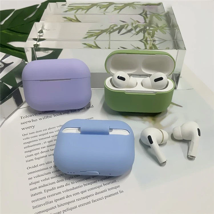 For AirPods Pro 2 Silicone Skin Earphone Case Portable 2mm Thick Scratch Shock Resistant Protective Cover with Lanyard - Transparent White - Image 3