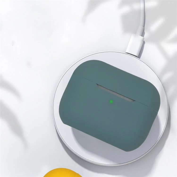 For AirPods Pro 2 Soft Silicone Case Full Protection Anti-Dust Earphone Cover with Anti-Lost Lanyard - Lavender Grey - Image 2