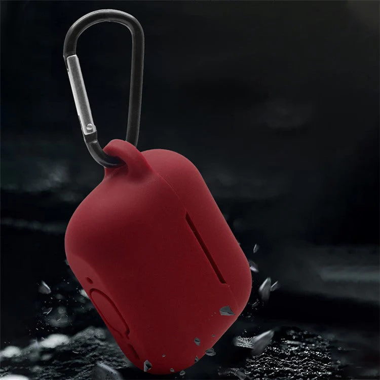 For AirPods Pro 2 Soft Silicone Protective Cover Dust-Proof Ear Bud Earphone Case with Anti-Lost Buckle - Army Green - Image 8