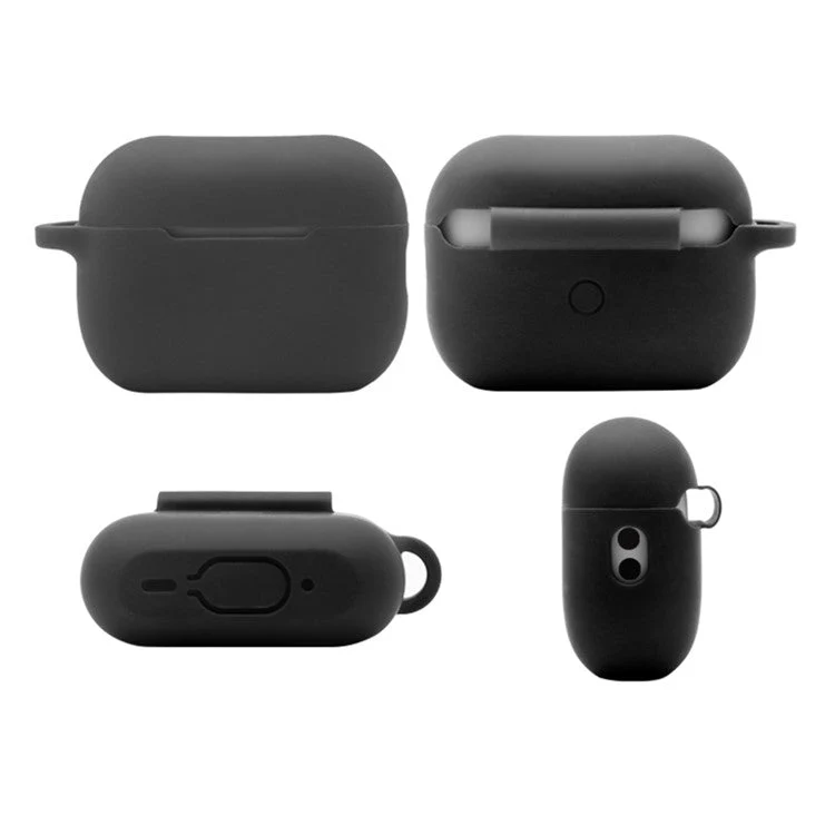 For AirPods Pro 2 Soft Silicone Protective Cover Dust-Proof Ear Bud Earphone Case with Anti-Lost Buckle - Transparent - Image 7