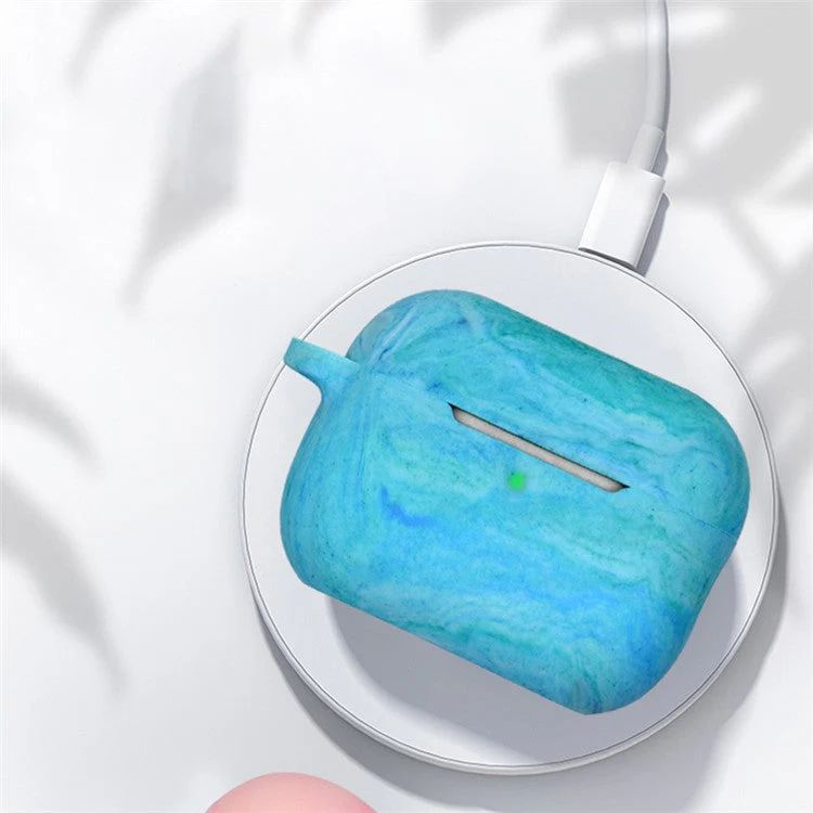 For AirPods Pro 2 Stylish Soft Silicone Protective Case Bluetooth Earphone Drop-proof Cover with Carabiner - Pink - Image 5