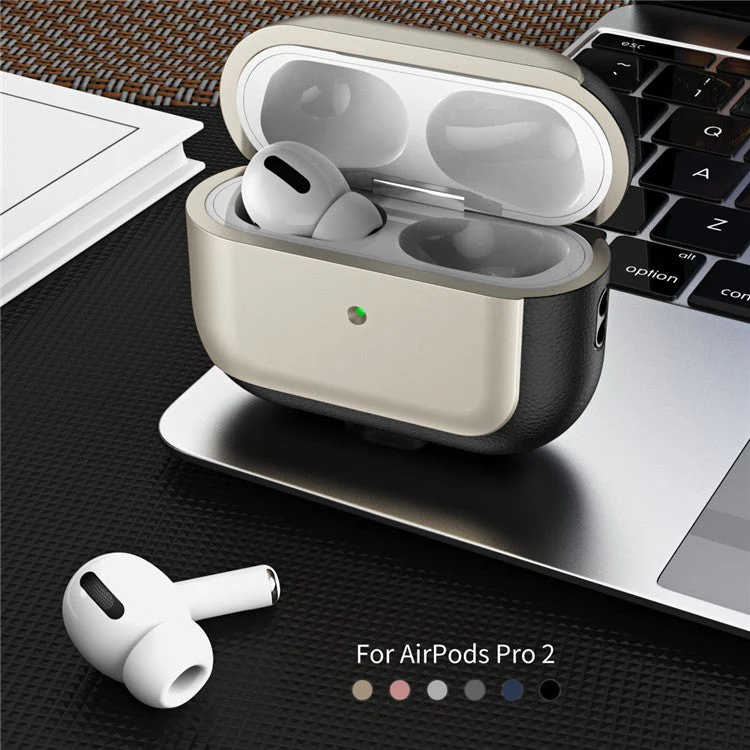 For AirPods Pro 2 TPU Case Litchi Texture Fall Prevention Earphone Cover with Lanyard - Blue - Image 6