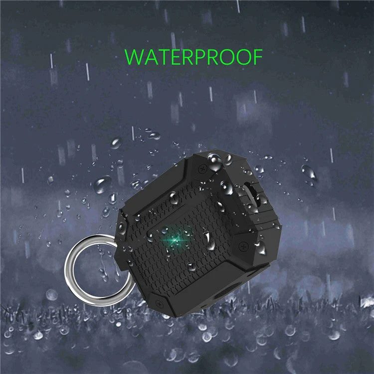 For AirPods Pro 2 TPU Shockproof Reinforced Earbud Case Heavy Duty Military Protective Cover with Carabiner - Grey - Image 2