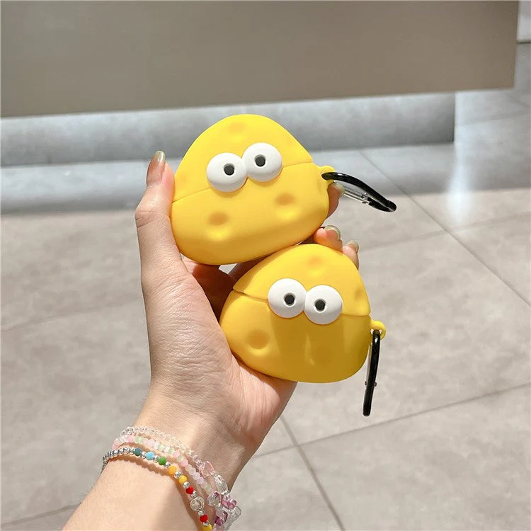 For AirPods Pro / Airpods Pro 2 Cartoon Cheese Silicone Cover Bluetooth Earphones Protective Case - Image 3