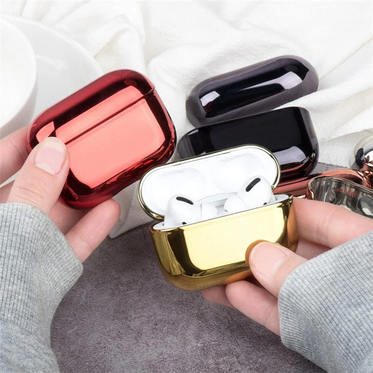 For AirPods Pro (Gen 2) (USB-C) / Pro 2 Bluetooth Earphone Protective Case Electroplated PC Anti-drop Cover - Black - Image 5