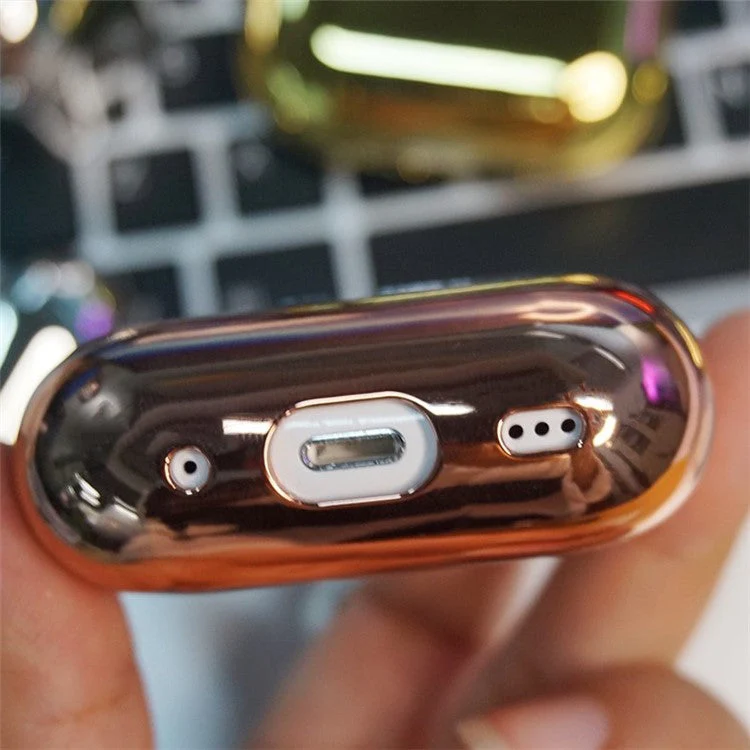 For AirPods Pro (Gen 2) (USB-C) / Pro 2 Bluetooth Earphone Protective Case Electroplated PC Anti-drop Cover - Silver - Image 3
