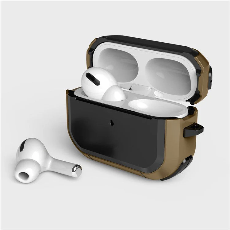 For AirPods Pro (Gen 2) (USB-C) / Pro 2 Bluetooth Earphone Protective Case TPU+PC Anti-drop Cover with Ring Buckle - Black - Image 3