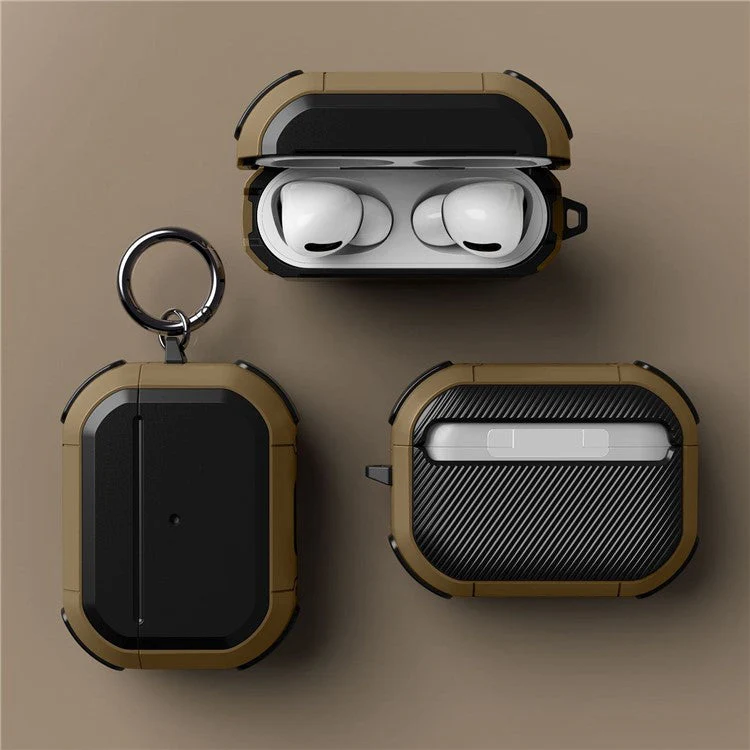 For AirPods Pro (Gen 2) (USB-C) / Pro 2 Bluetooth Earphone Protective Case TPU+PC Anti-drop Cover with Ring Buckle - Black - Image 6