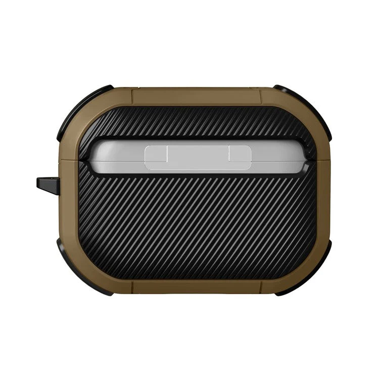 For AirPods Pro (Gen 2) (USB-C) / Pro 2 Bluetooth Earphone Protective Case TPU+PC Anti-drop Cover with Ring Buckle - Brown - Image 8