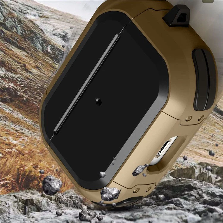 For AirPods Pro (Gen 2) (USB-C) / Pro 2 Bluetooth Earphone Protective Case TPU+PC Anti-drop Cover with Ring Buckle - Yellow - Image 5