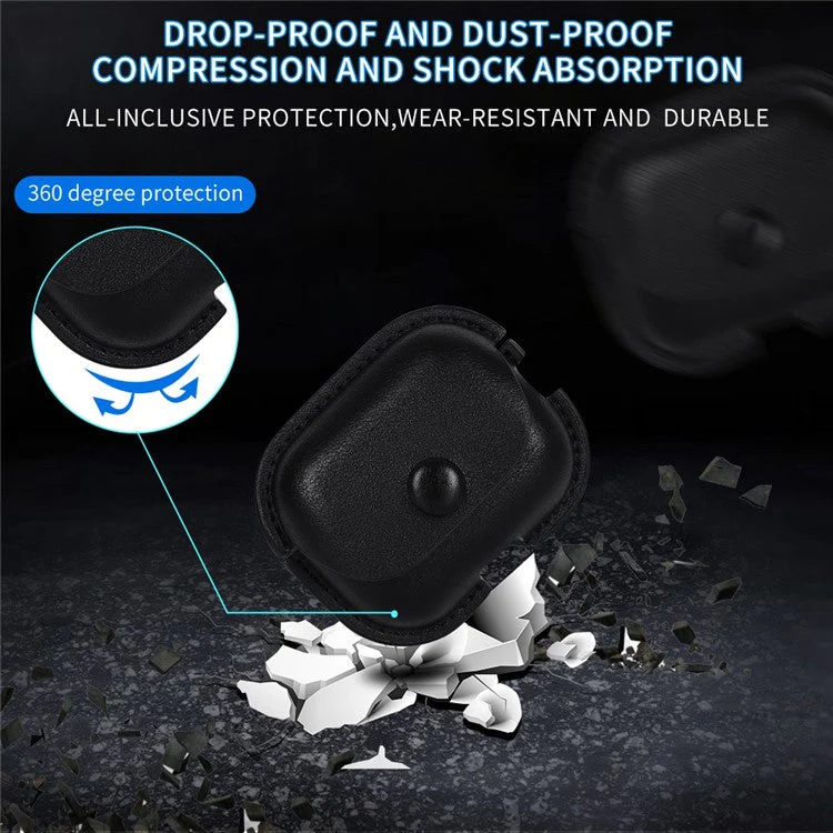 For AirPods Pro (Gen 2) (USB-C) / Pro 2 Business Stylish PU Leather Bluetooth Earphone Case Anti-scratch Protective Cover - Coffee - Image 2