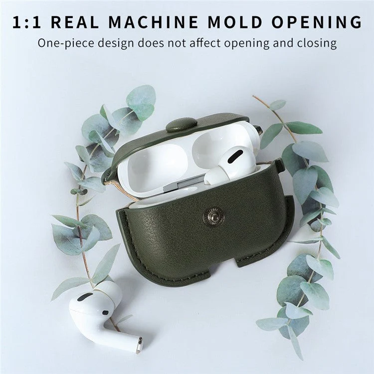 For AirPods Pro (Gen 2) (USB-C) / Pro 2 Business Stylish PU Leather Bluetooth Earphone Case Anti-scratch Protective Cover - Coffee - Image 4