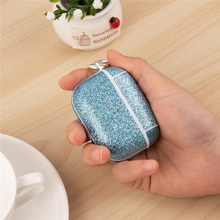 For AirPods Pro (Gen 2) (USB-C) / Pro 2 Charging Case Cover Bluetooth Earbuds Glitter PU+TPU Protective Case - Gold - Image 2